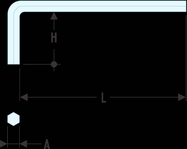 Facom 82H.3/16 Stiftschluessel kurz Sechskant 3/16