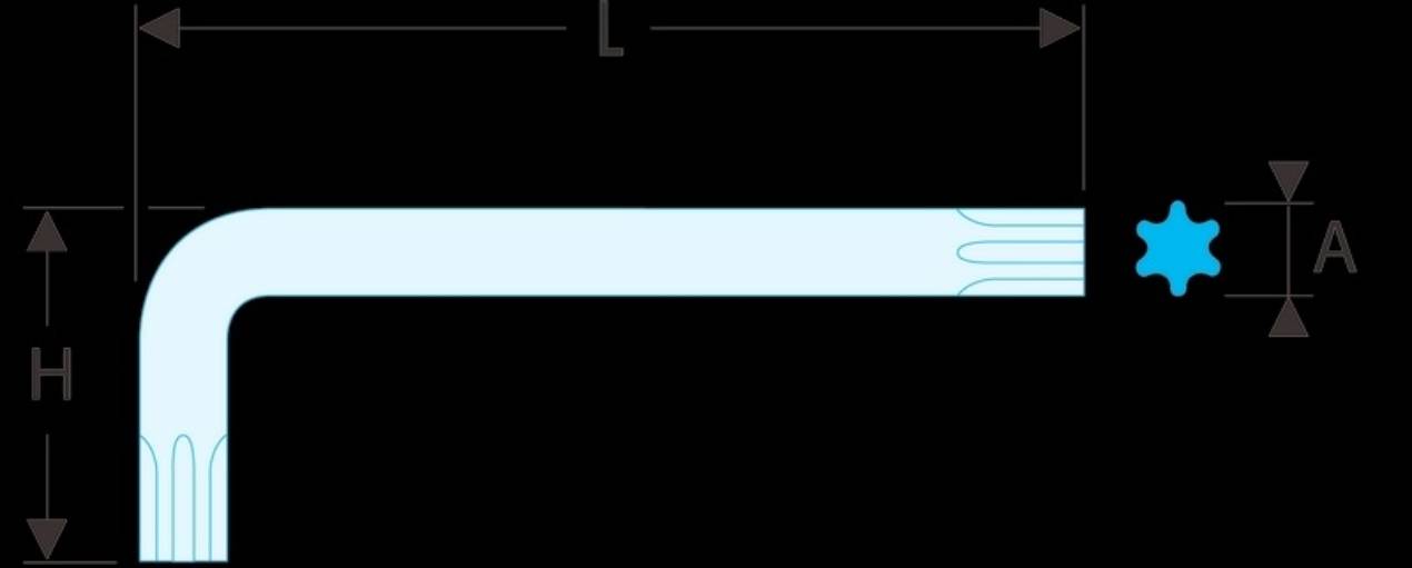 Facom 83H.4 Stiftschluessel lang Sechskant 4 mm