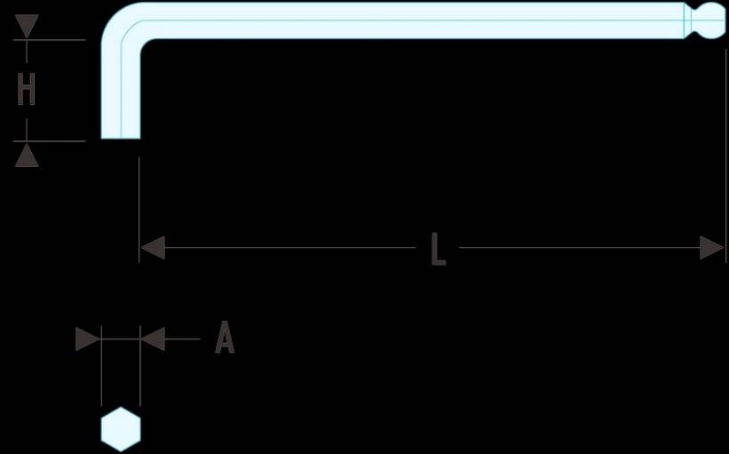Facom 83SH.3/32 Stiftschluessel lang Kugelkopf 3/32