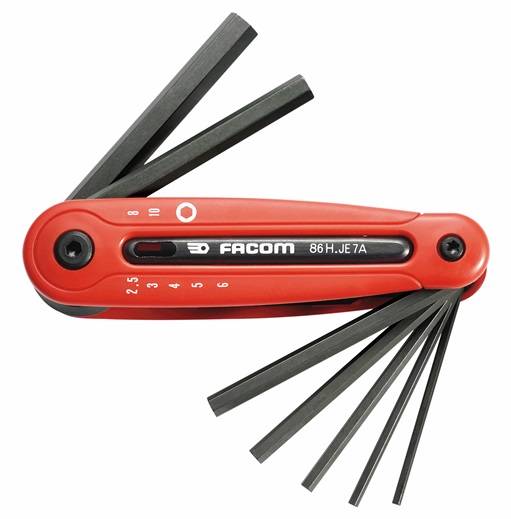 Facom 86H.JE7A Stiftschluessel im Halter, 7-tlg