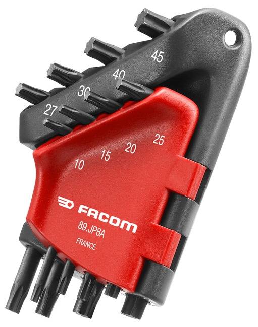 Facom 89.JP6 Stiftschluessel Torx, im Halter, 6-tlg