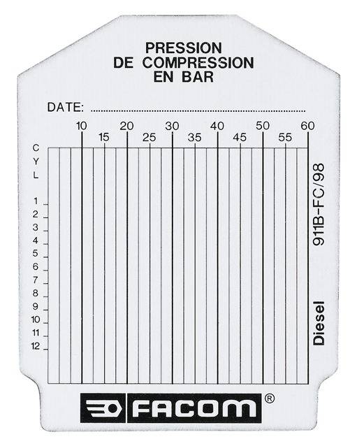 Facom 911B.FC Diagrammscheiben fuer Dieselmotoren