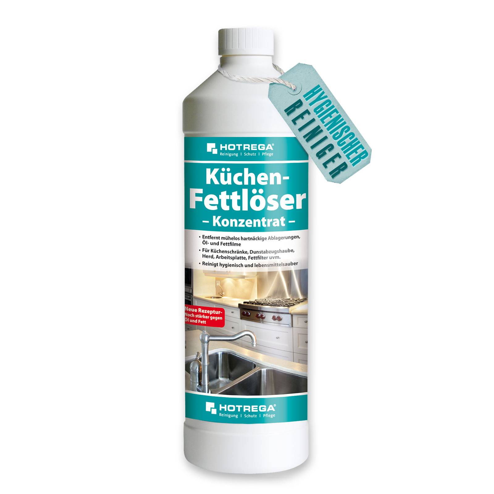 HOTREGA Küchen Fettlöser Konzentrat 1L inkl. Sprühflasche 360 Grad 500ml