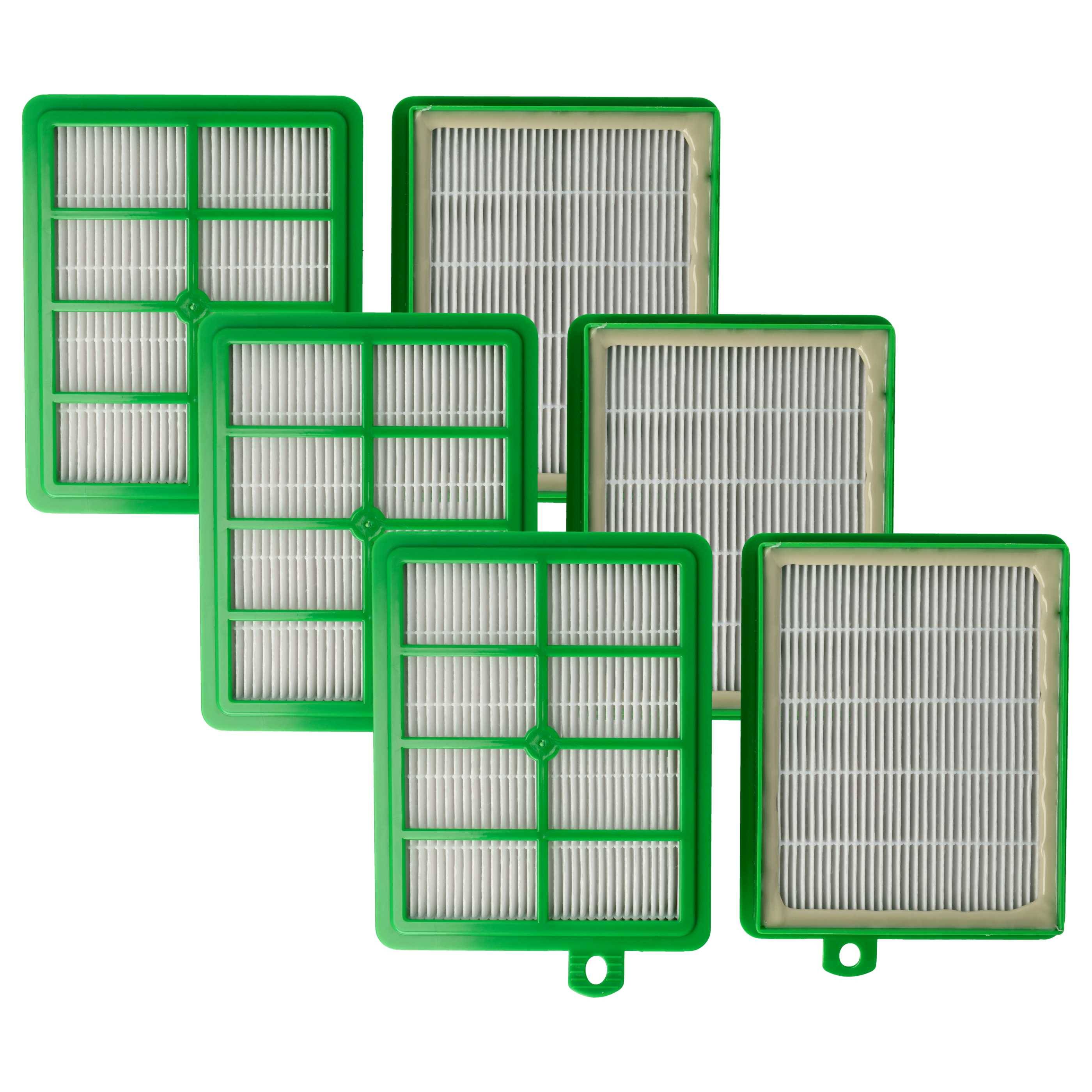 vhbw 6x Staubsaugerfilter kompatibel mit AEG Electrolux ACX 6299, ACX 6300, ACX 6301, ACX 6302, ACX 6303, ACX 6304 Staubsauger - HEPA-Filter Grün