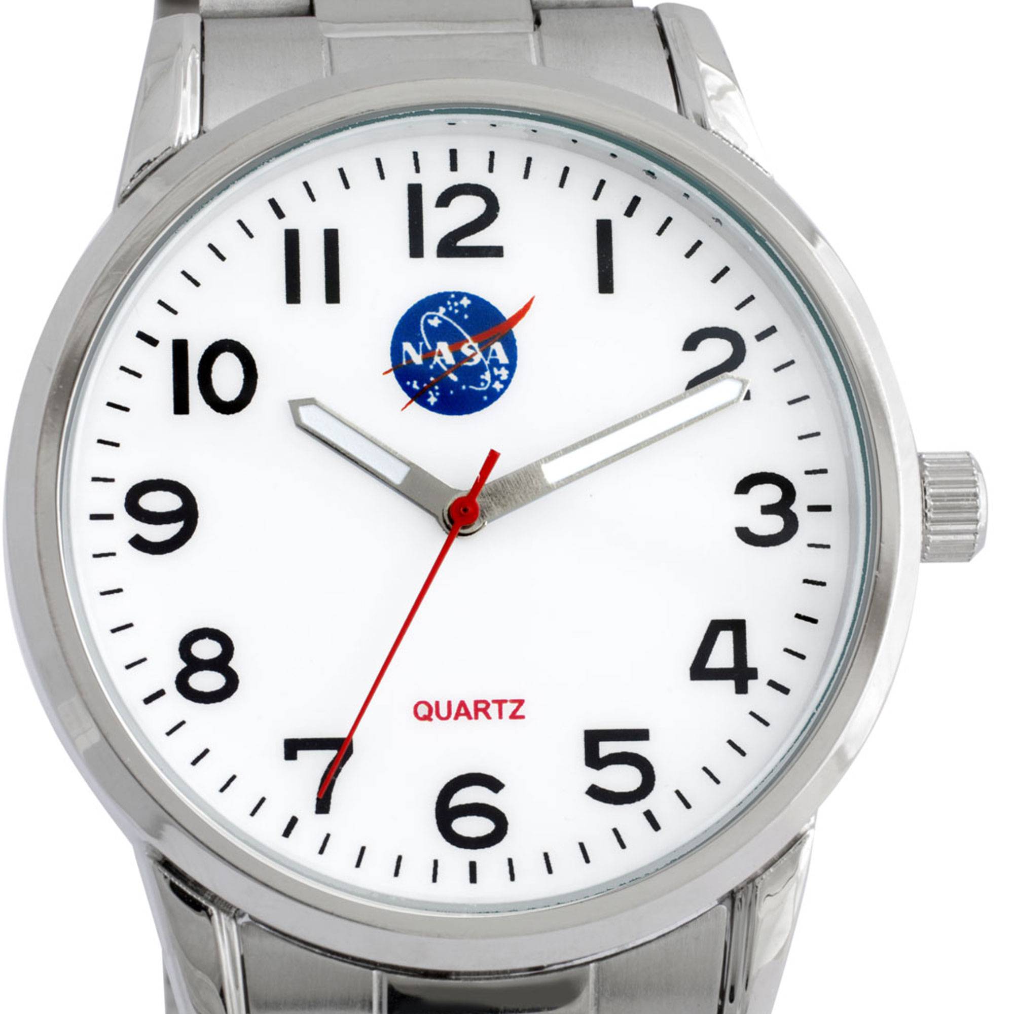 NASA Herrenarmbanduhr mit Edelstahlarmband Astronaut Weltall Quarzuhr 40 mm Japanisches Quarzuhrwerk - 2-MV1422-2