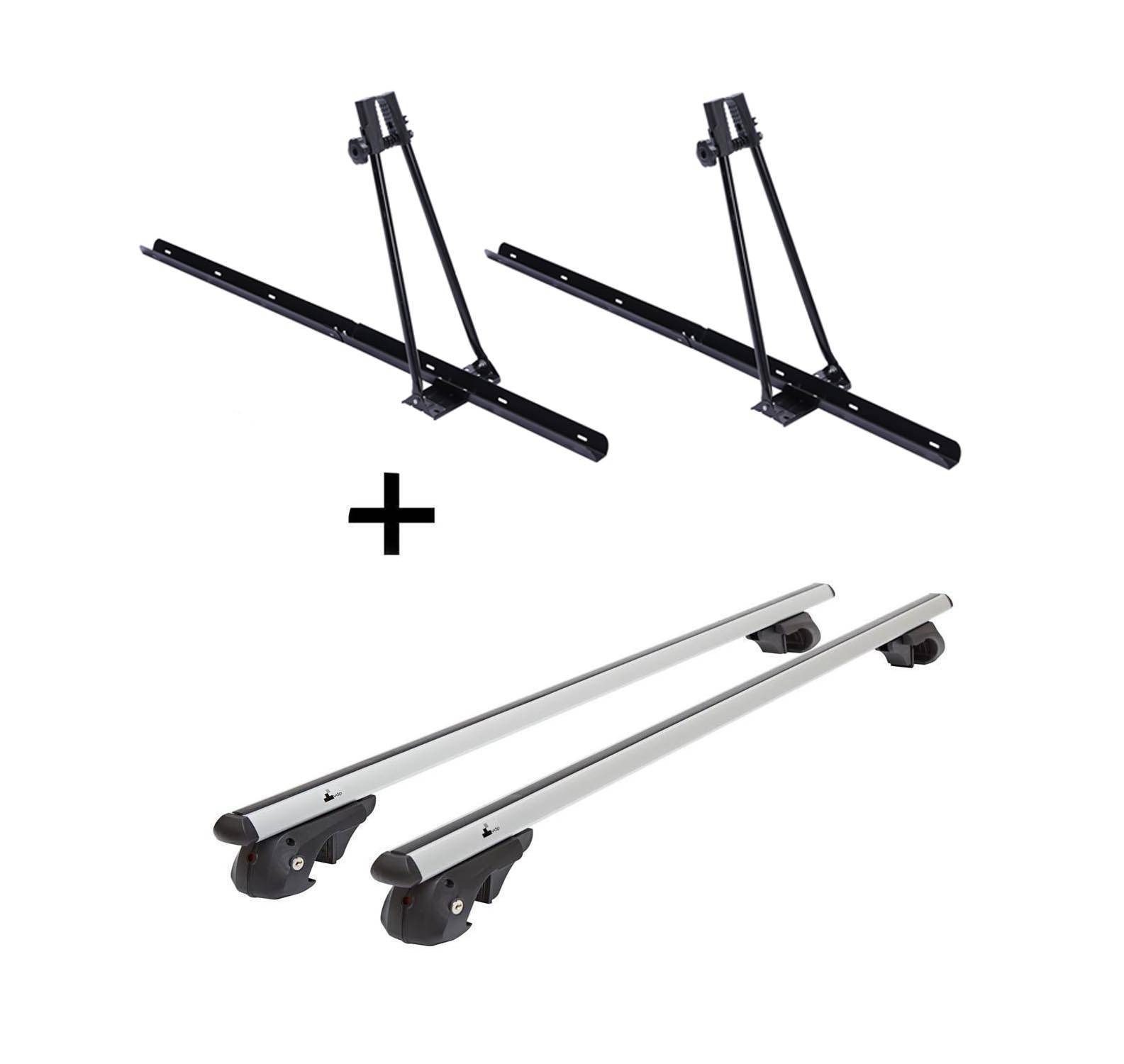 2x Fahrradträger ORION + Dachträger VDP004 L kompatibel mit für Opel Vectra B Caravan (Kombi) 95-02