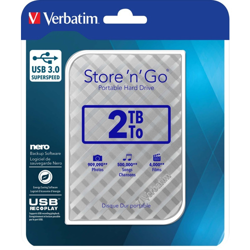 Verbatim Festplatte 2TB USB3.0 VERBATIM 53198
