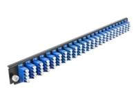 Delock Rack-Montageblech für Glasfaser-Spleißbox - Vorderseite - LC SM X 24 - Bl