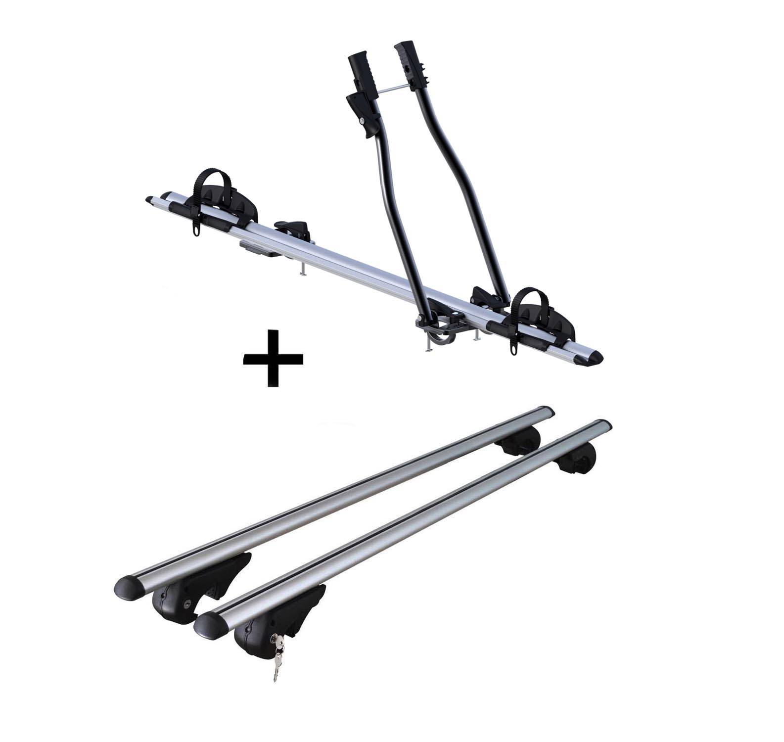 Fahrradträger SAGITTAR + Dachträger Rio 120 kompatibel mit für Volvo V40 Kombi kompatibel mit für VW 95-12