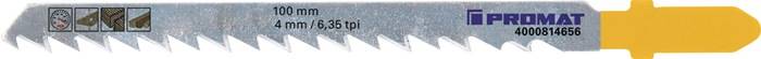 PROMAT Stichsägeblatt Gesamtlänge 100 mm Zahnteilung 4 mm Stärke 1,27 mm HCS