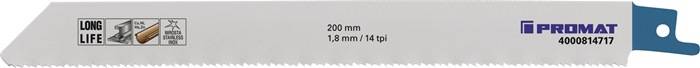 5 Stk Säbelsägeblatt Länge 200 mm Breite 19 mm Zahnteilung TPI 14 1,8 mm gefr