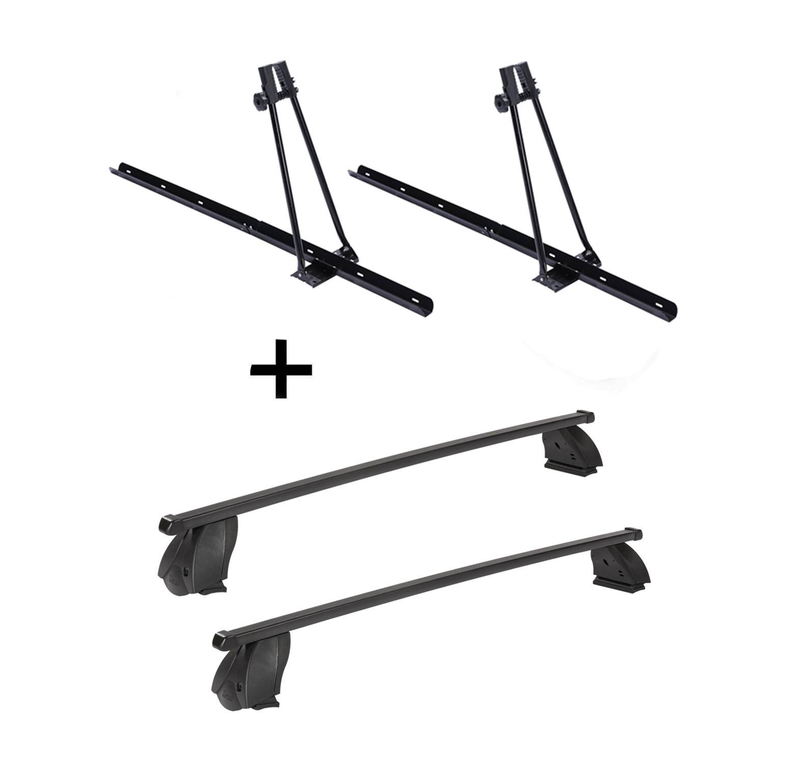 2x Fahrradträger ORION + Dachträger K1 MEDIUM kompatibel mit für Mercedes A (W176) (5Türer) 13-15