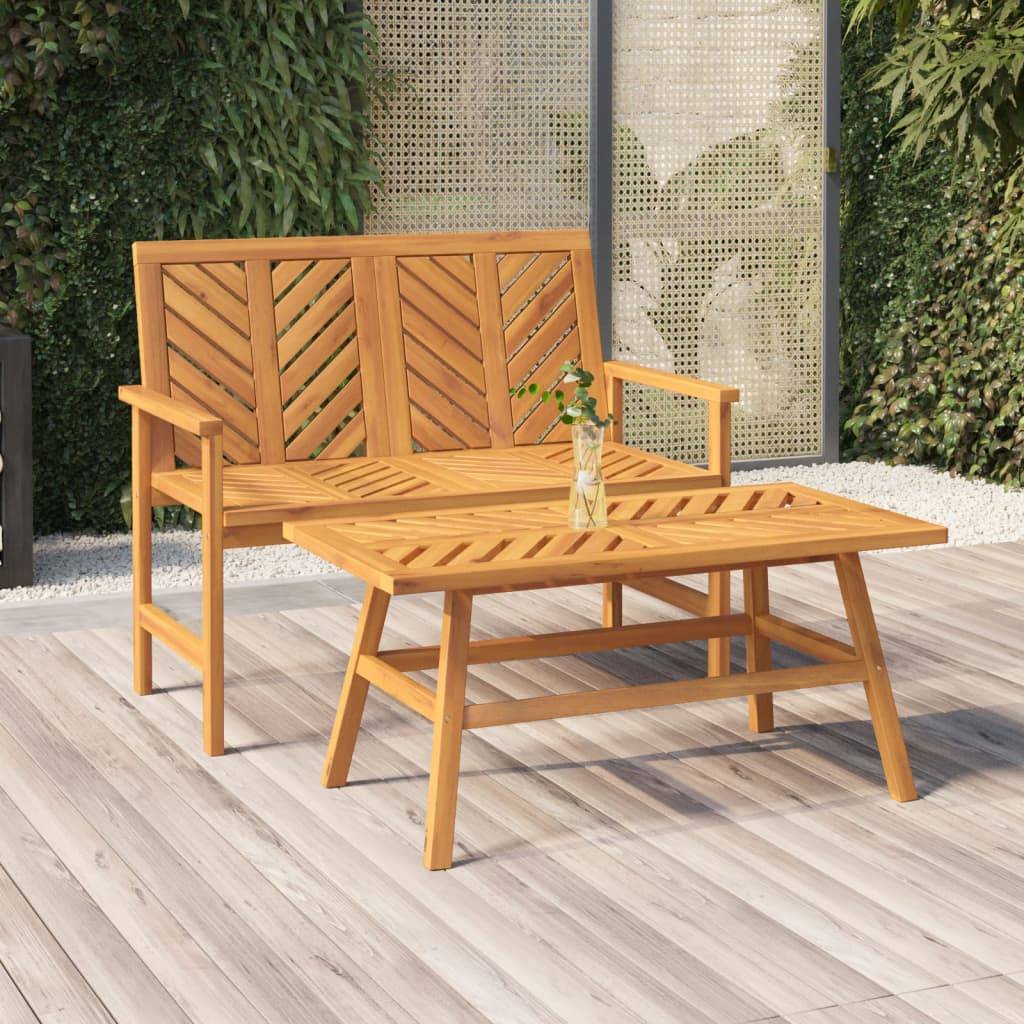 vidaXL 2-tlg. Garten-Lounge-Set Massivholz Akazie