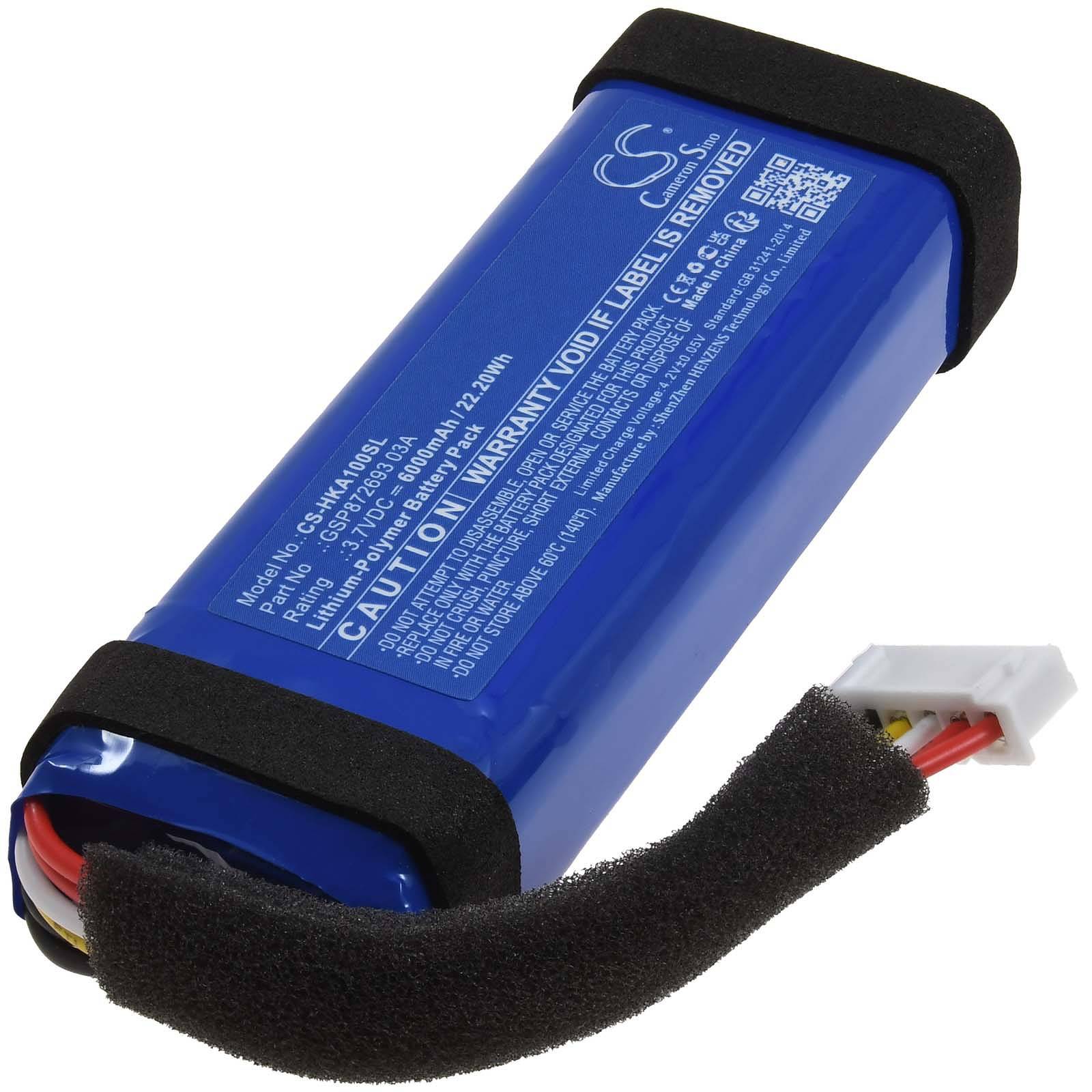 Powery Akku passend für Lautsprecher Harman/Kardon Allure Portable, Typ GSP872693 03A, 3,7V, Li-Polymer