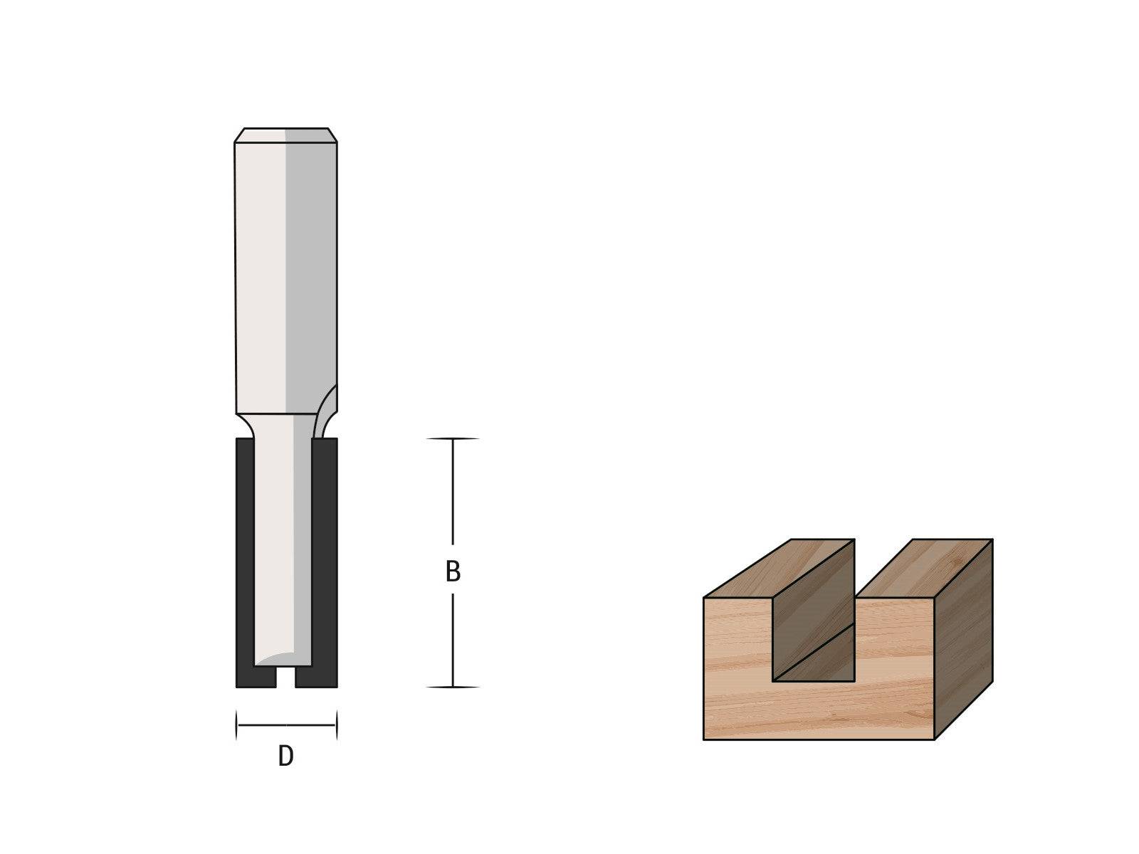 Famag Nutfräser HM, lange Ausführung 3168.810 - 10mm - 30mm