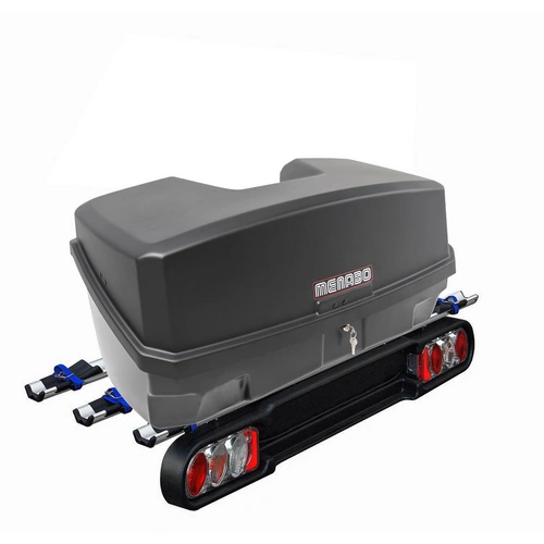 Race 3 Kupplungsträger Fahrradträger 3 Räder klappbar + Nekkar Gepäckbox 300 Liter schwarz Race 3 Kupplungsträger Fahrradträger 3 Räder klappbar + Nekkar Gepäckbox 300 Liter schwarz