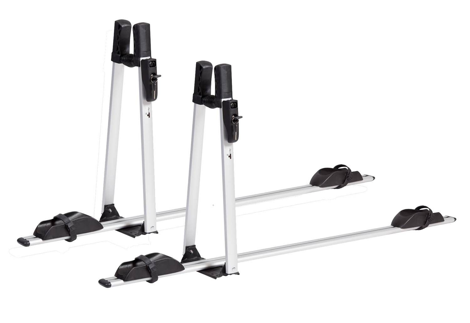 2x VDP Fahrradträger ALU Premium + Dachträger VDP Delta kompatibel mit für Kia Stonic (5 Türer) ab 2017