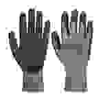 Portwest PU Handflächen Handschuh Farbe: Grau/Schwarz, Gr.: 6 (XS)