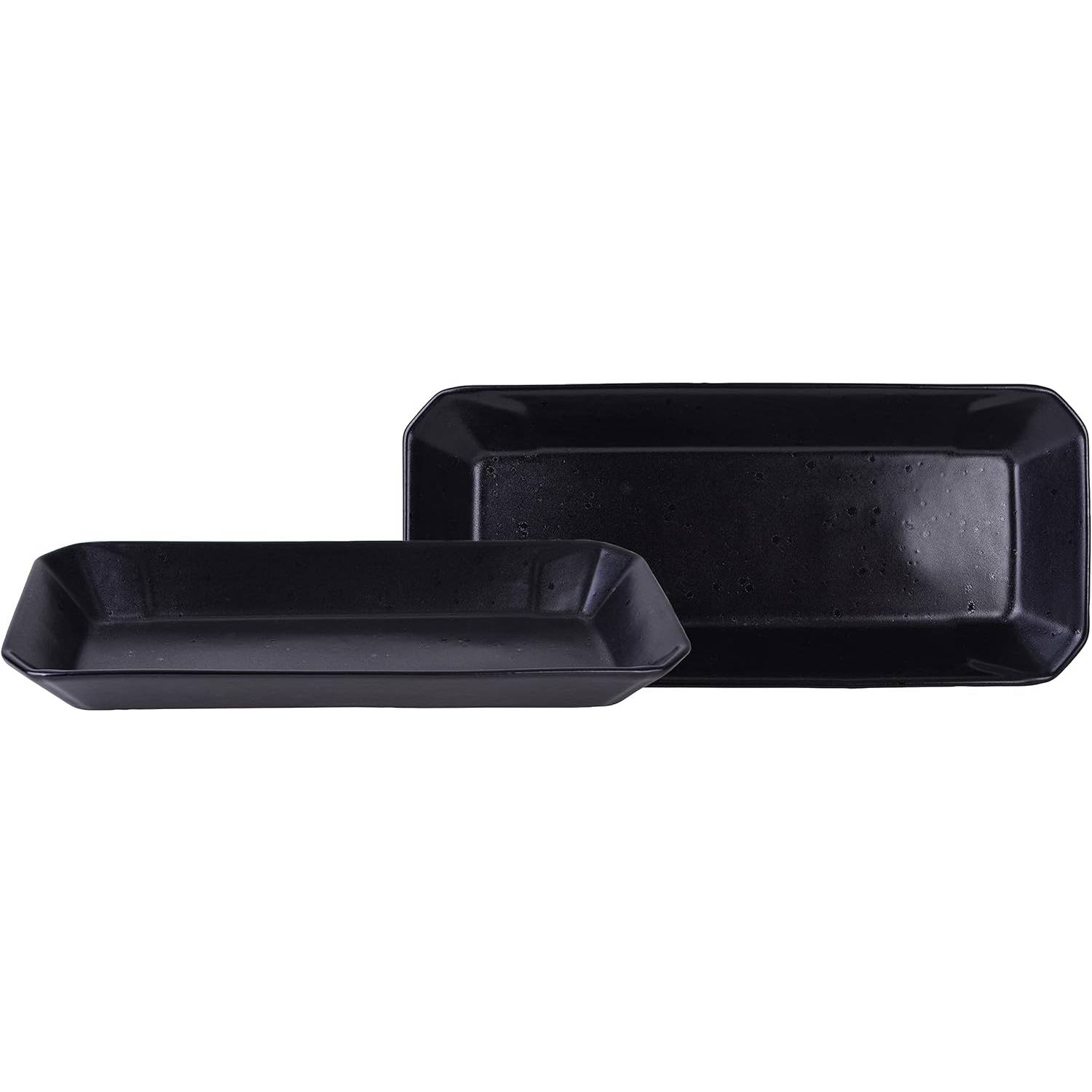 CreaTable 33959 Streat Food Streat Tray Kebab / Satay Teller, schwarz (1 Set)