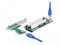Delock Riser Card - 1x PCI Express x1 - 2x PCI 32 Bit - 1x SATA 15 pin