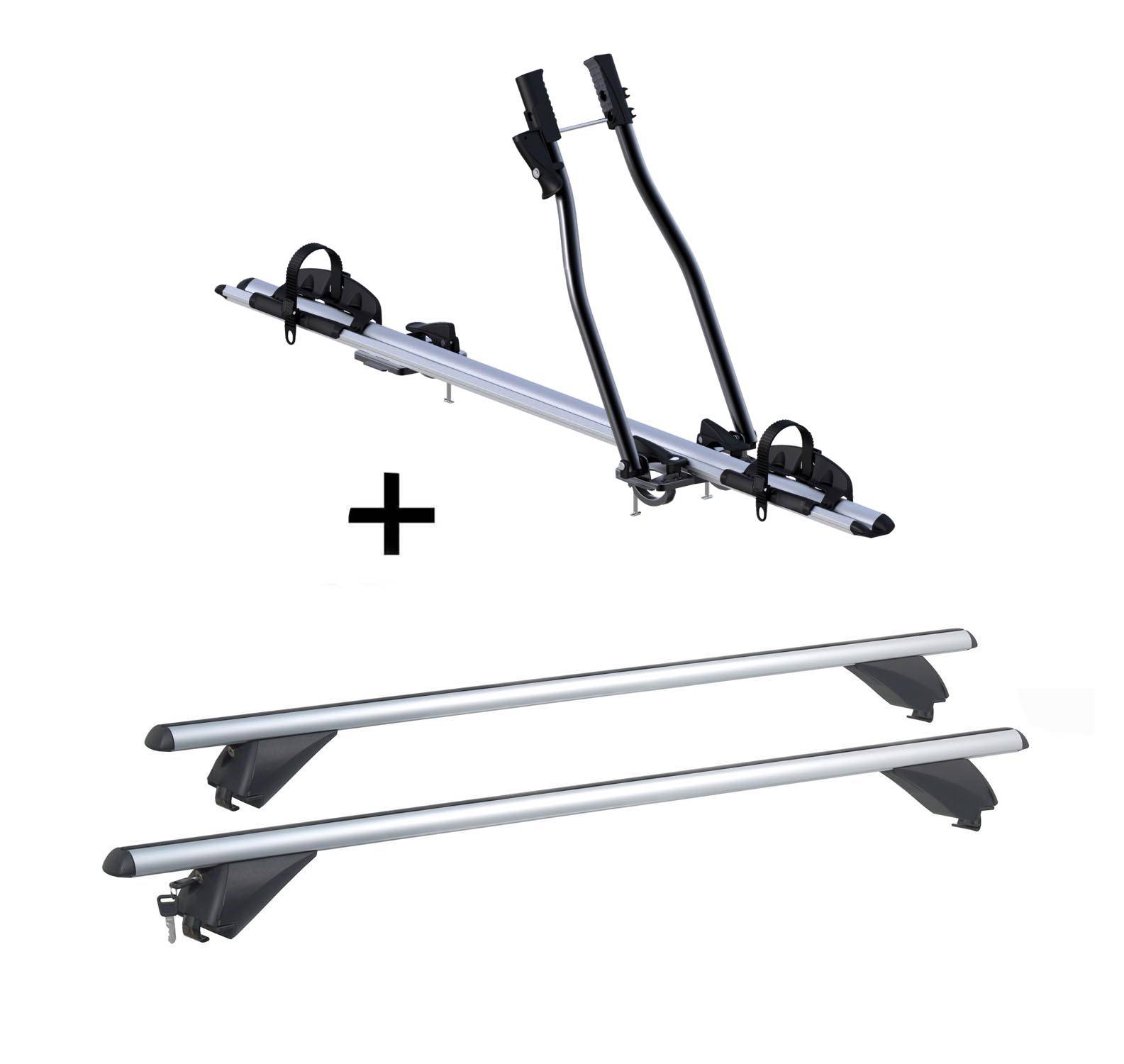 Fahrradträger SAGITTAR + Alu Dachträger RB003 kompatibel mit für Peugeot 5008 (5Türer) ab 2017