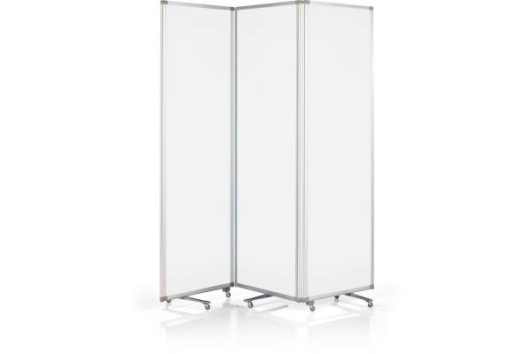 Magnetoplan Raumteiler mobil und faltbar - 3 Element 60x180cm - Halbtransparent
