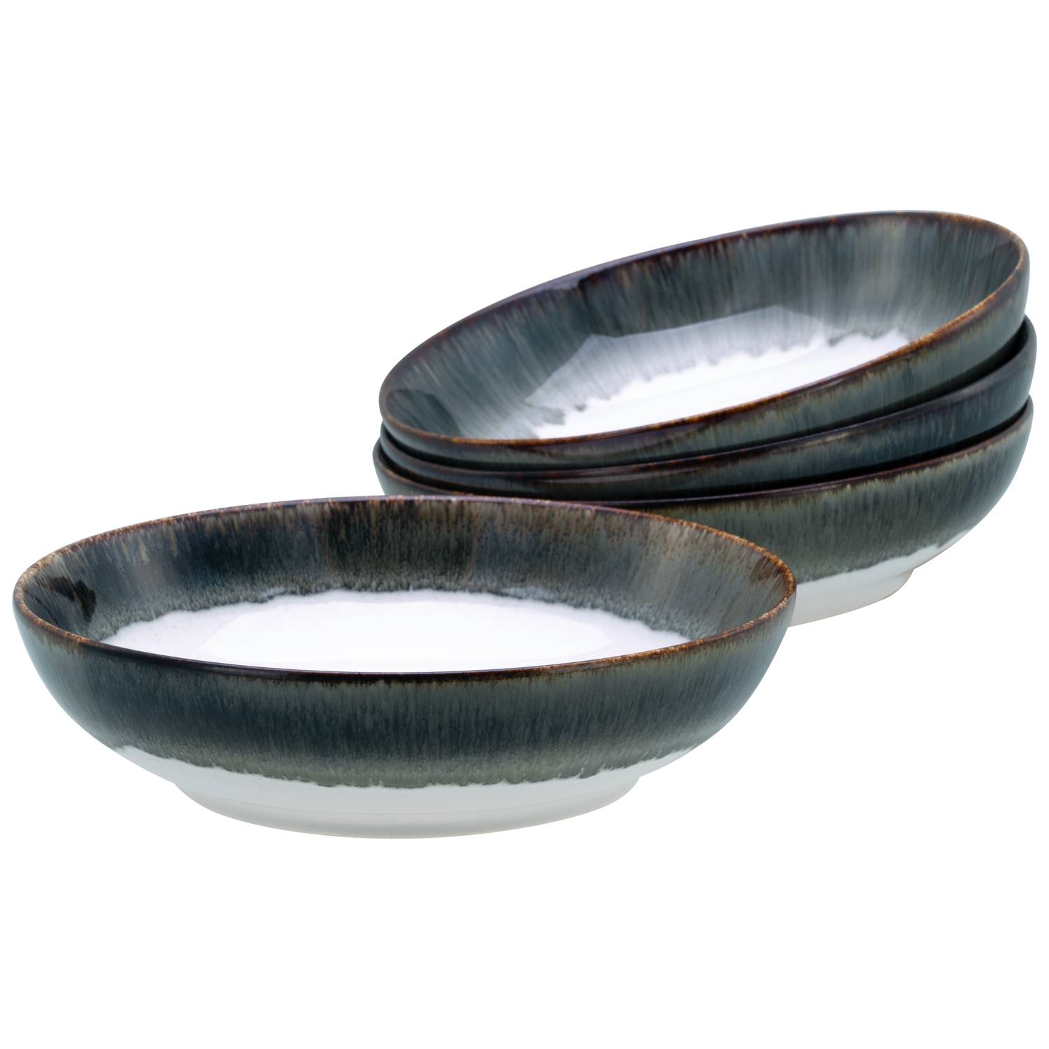 CreaTable 21690 Cascade Poke Bowl Set Steinzeug, stein, 4-teilig (1 Set)