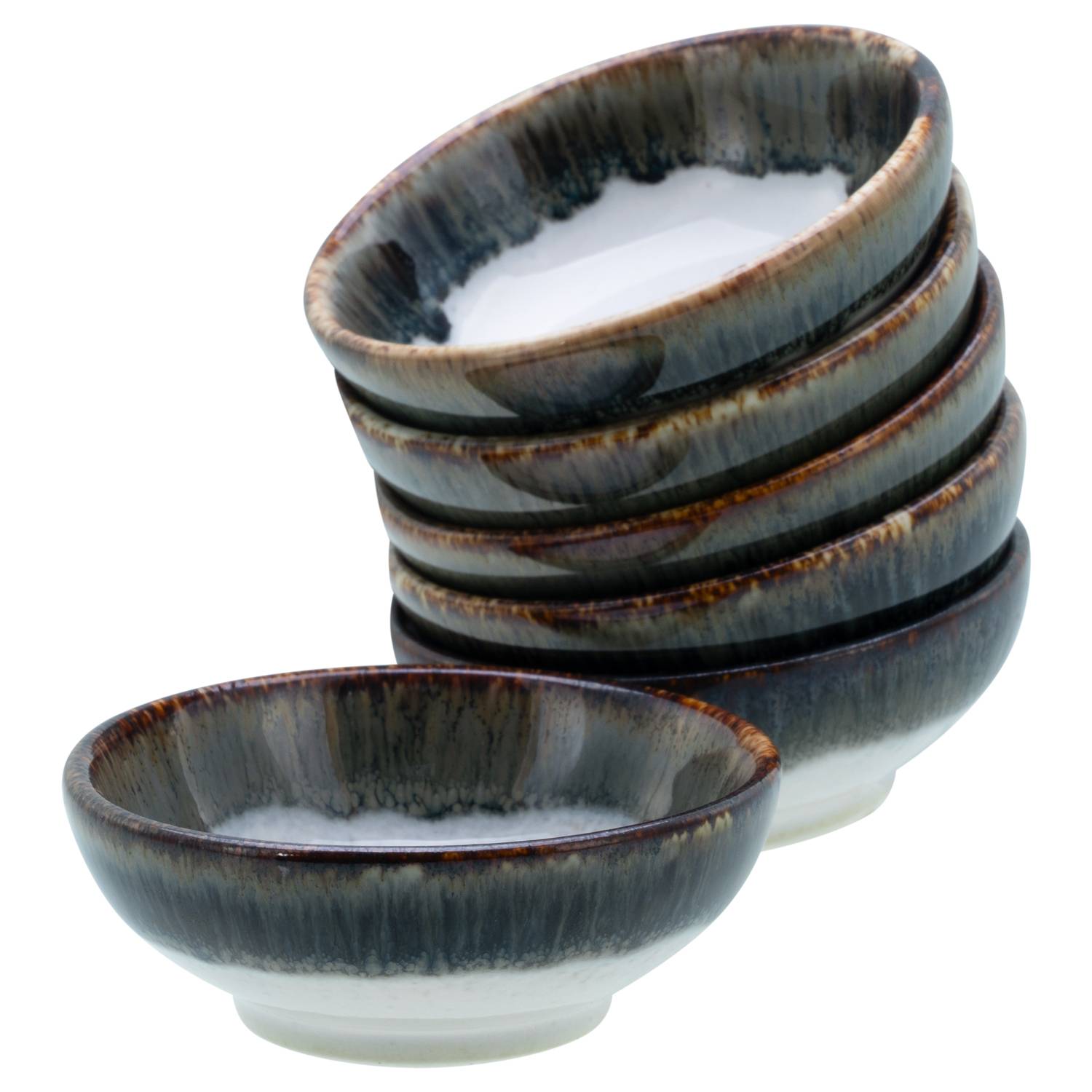 CreaTable 21814 Cascade Sojaschale Steinzeug, stein, 6-teilig (1 Set)