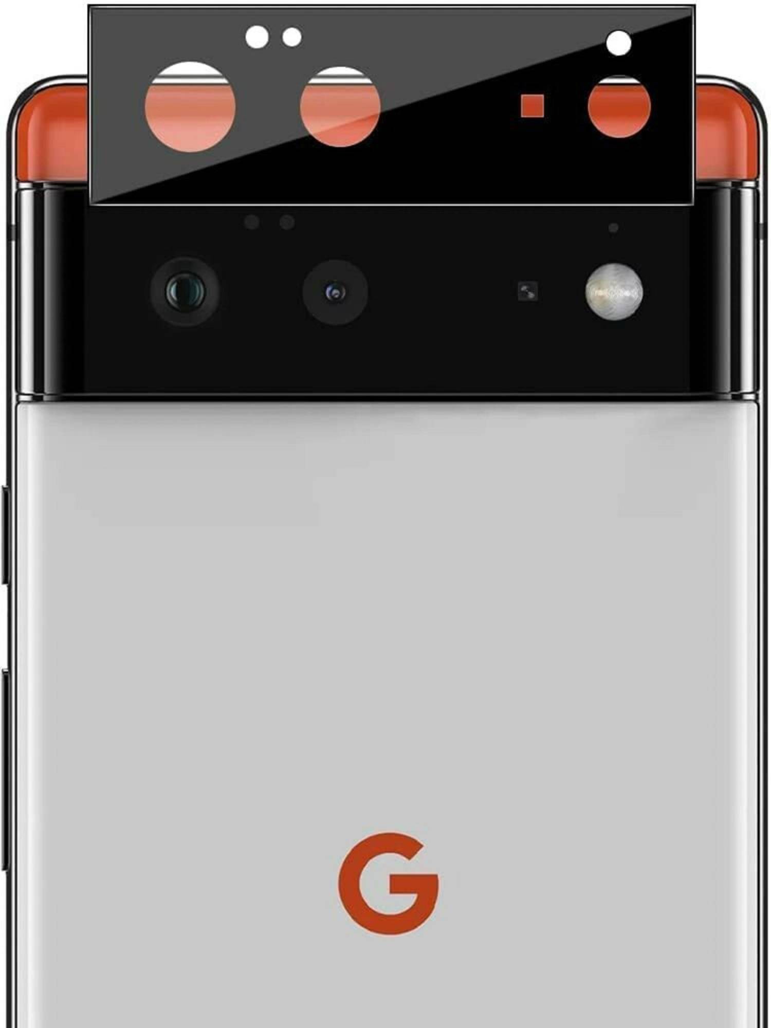 6x Kamera 9H Panzerhartglas für Google Pixel 6 3D KLAR Schwarzes ECHTES TEMPERED Panzerglas Kameraglas Kamerhartglas Kameraschutzglas Schutzglas