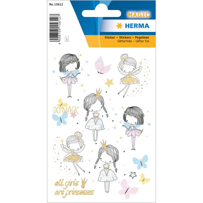 HERMA Sticker MAGIC "Glitzernde Märchen Prinzessin"