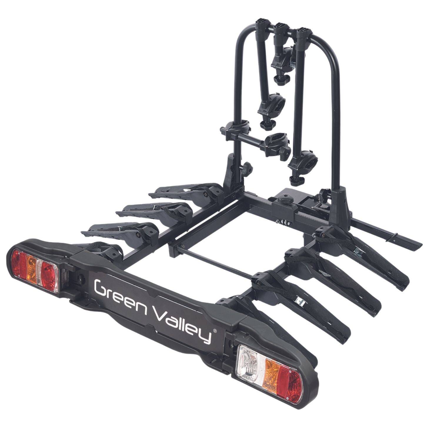 eBike Fahrradträger für Anhängerkupplung Fahrrad Heckträger Radträger - Discovery 4 - für 4 Fahrräder - 60kg Zuladung - am Fahrzeug klappbar -