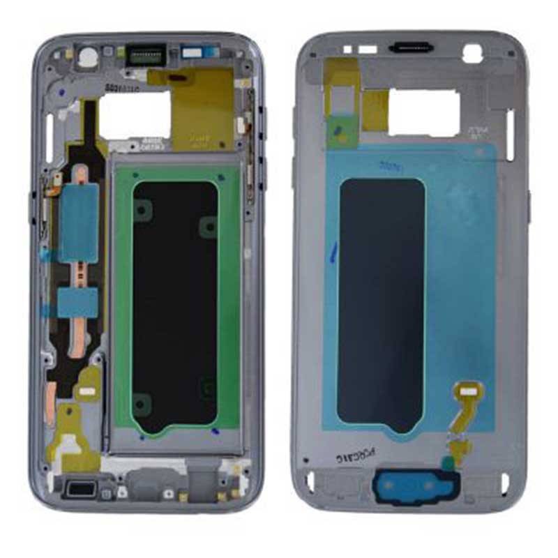 Samsung GH96-009788A Gehäuse Rahmen Deckel für Galaxy S7 G930 G930F + Klebepad Schwarz