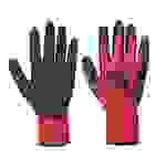 Portwest Flex Grip Latex Handschuh Farbe: Rot/Schwarz, Gr.: 10 (XL)