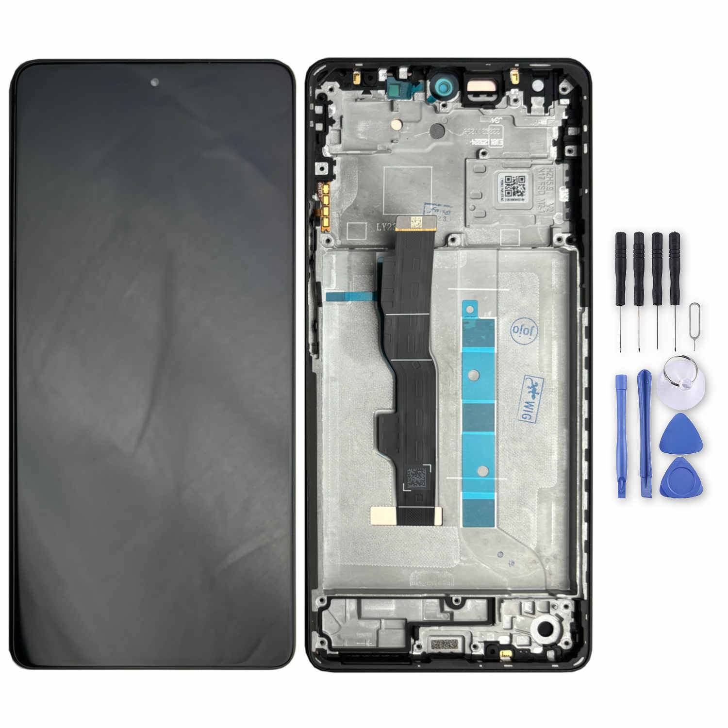 Für Xiaomi Redmi Note 13 5G Display Full LCD mit Rahmen Einheit Touch Ersatzteil Reparatur Schwarz