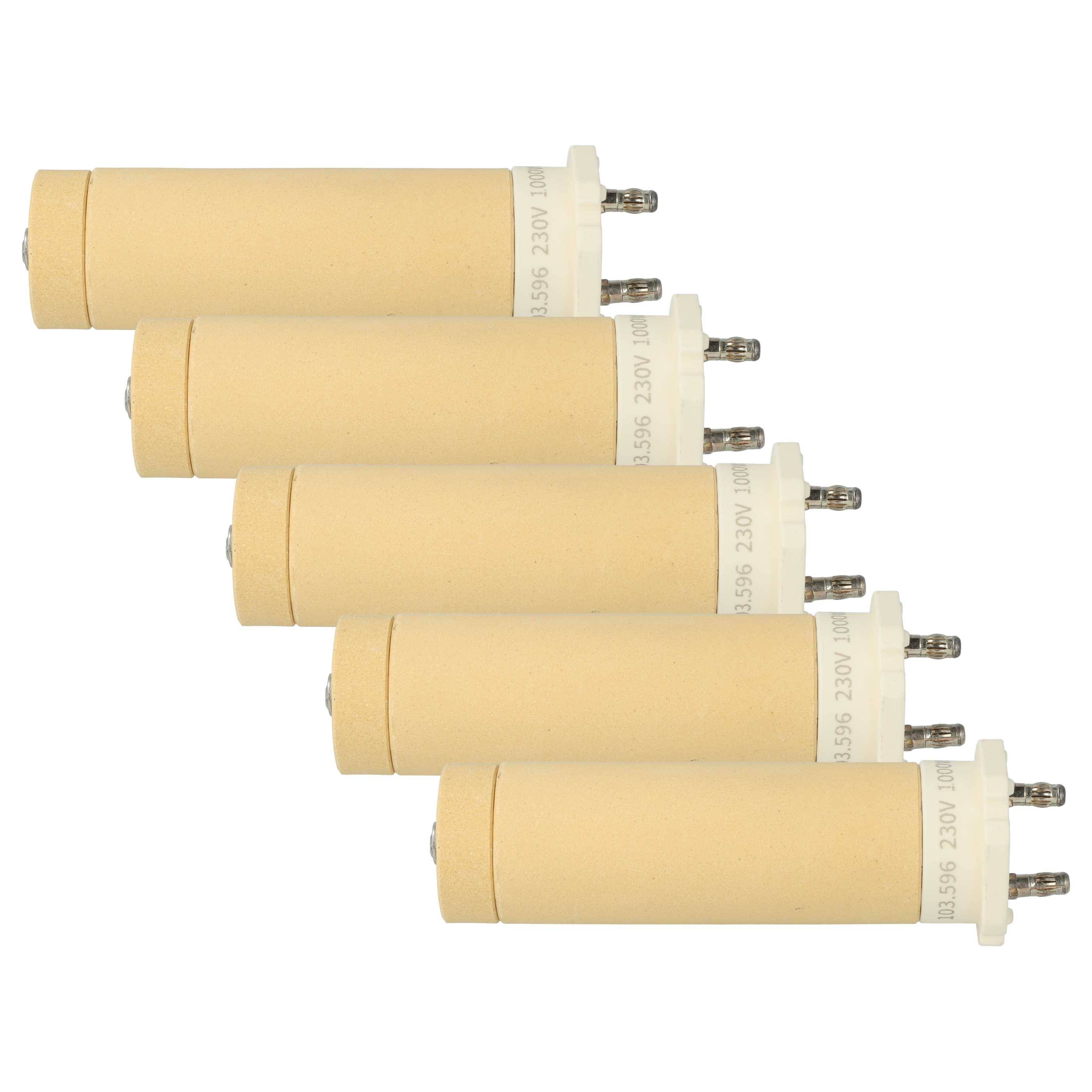 vhbw 5x Heizelement kompatibel mit Leister Triac BT Heißluftschweißpistole - Keramik Heizkern, 3 x 10,3 cm