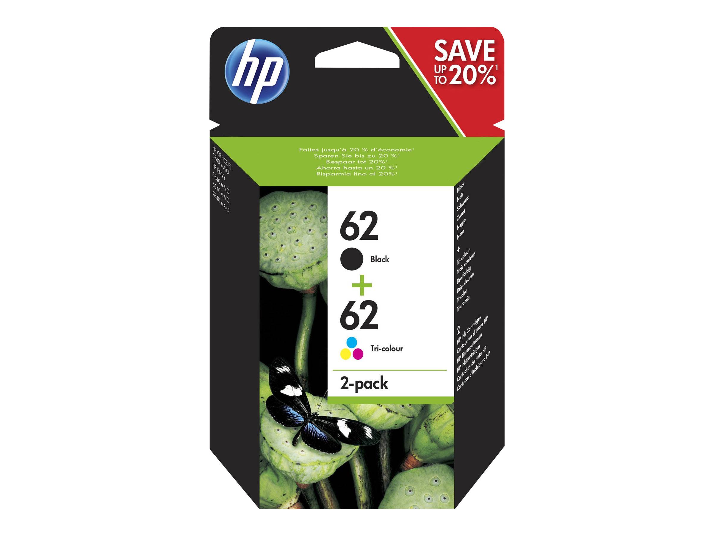 Ink HP 62 N9J71AE bk/c/m/y