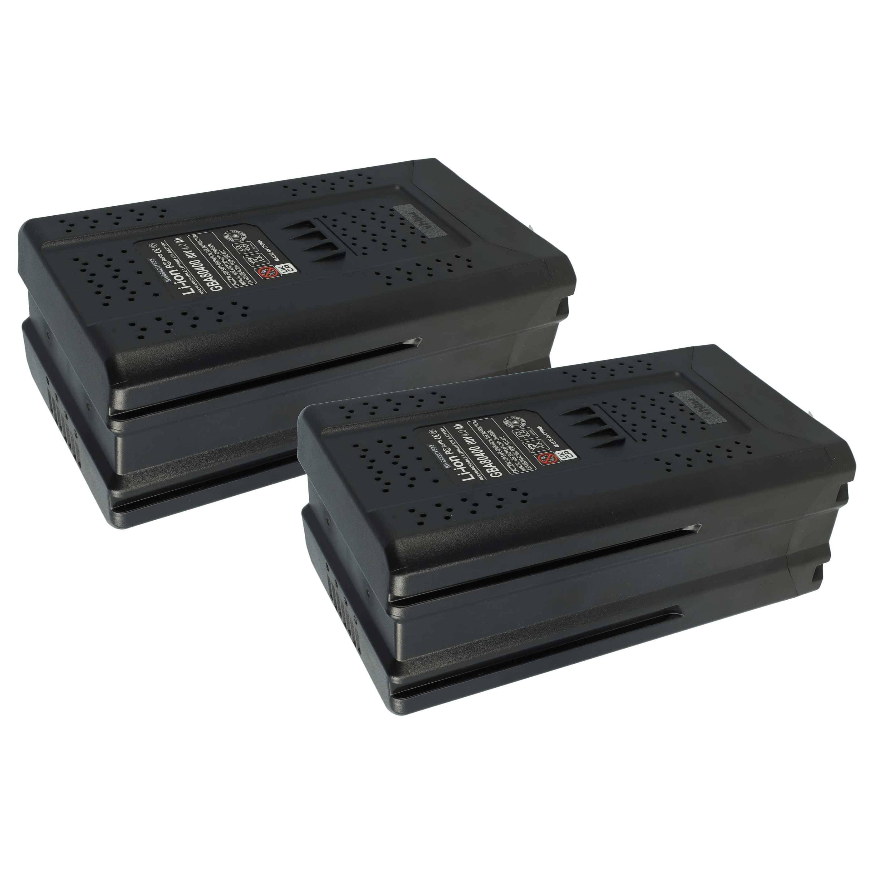 vhbw 2x Akku kompatibel mit Remarc Nimbus 82V, 82C2, KM Domus 82V Werkzeug (4000 mAh, Li-Ion, 80 V)