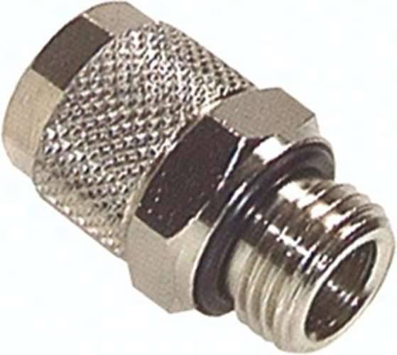 Gerade Verschraubung G 3/8"- 8x6mm, Messing vernickelt CK 386 MSV