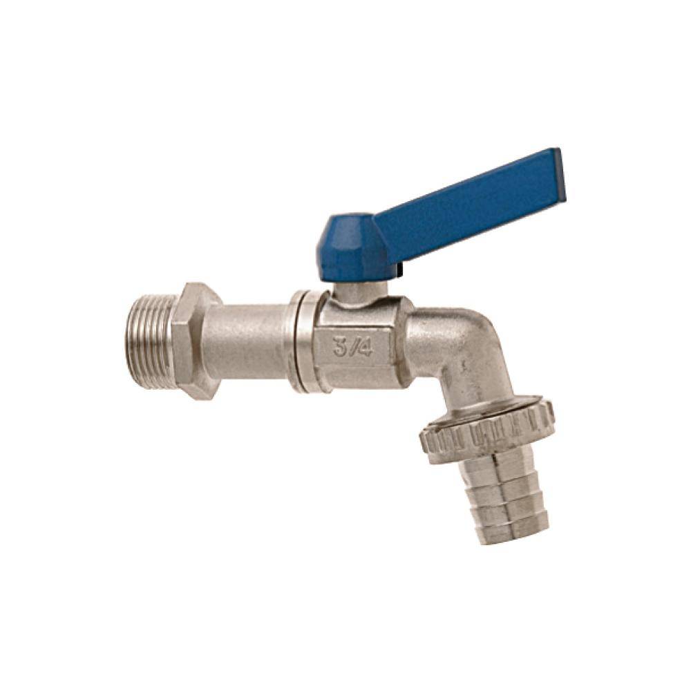 GEKA® Kugelauslaufventil - Messing vernickelt - blau - Nenngröße 1" - Preis per Stück