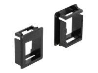 Delock - Modulblende Snap-in-Halterung - Schrankmontage - Schwarz (Packung mit 4)