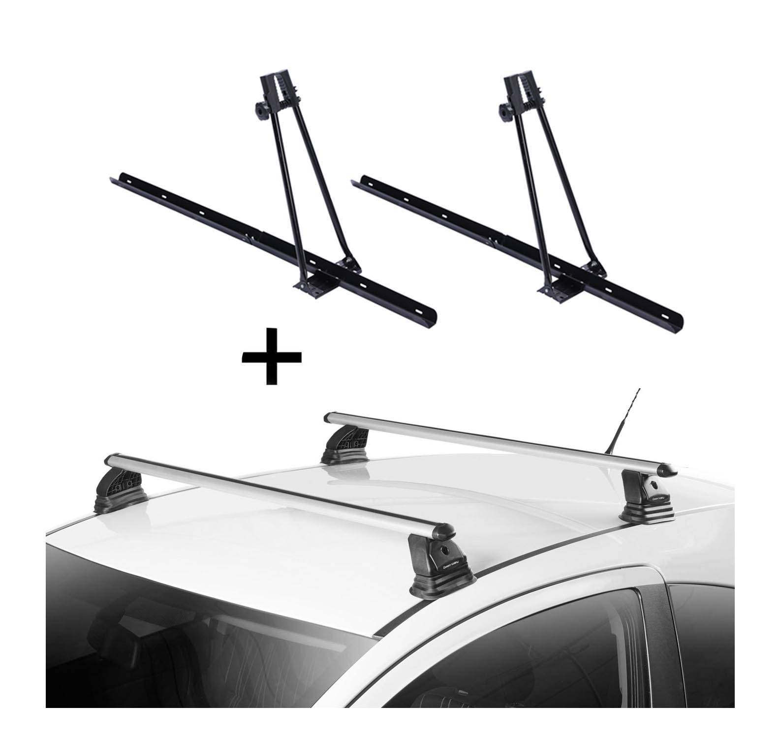 2x Fahrradträger ORION + Dachträger VDP EVO ALU kompatibel mit Bmw Serie 1 coupè (E82) 3 Türer 2007-2013