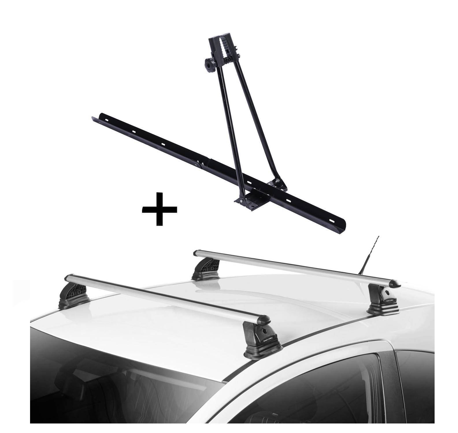 Fahrradträger ORION + Dachträger VDP EVO ALU kompatibel mit für Peugeot 5008 (No Rails) 5 Türer 2009-2016