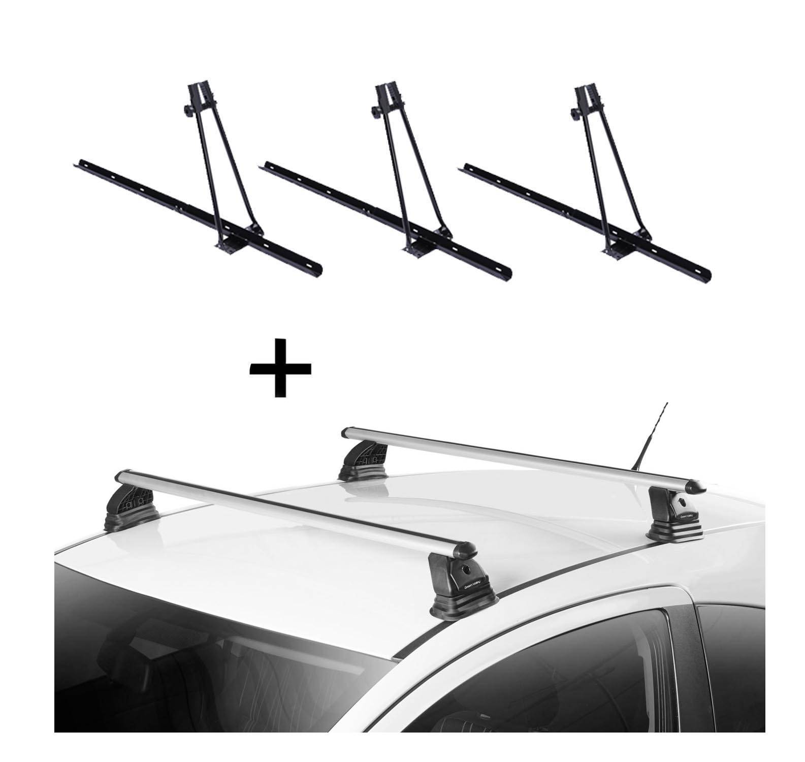 3x Fahrradträger ORION + Dachträger VDP EVO ALU kompatibel mit für Hyundai i30 (PD) 5 Türer ab 2017