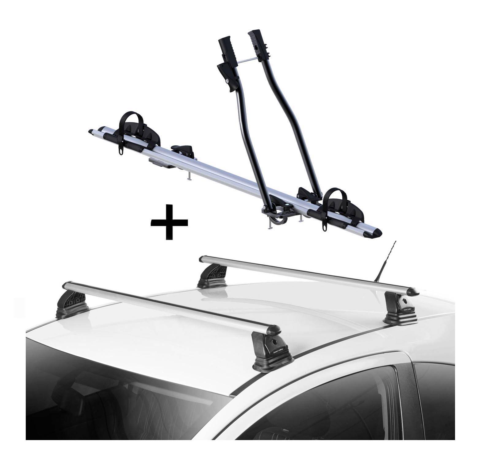 Fahrradträger SAGITTAR + Dachträger VDP EVO ALU kompatibel mit für Citroen C3 II 5 Türer 2009-2016