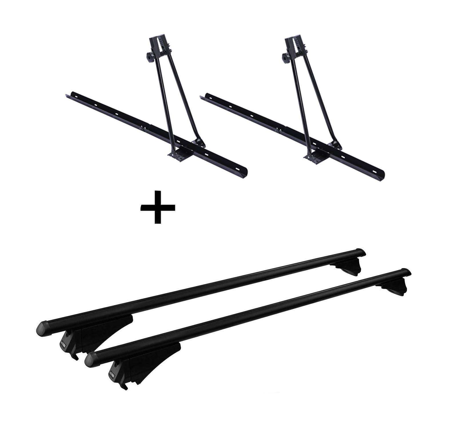 2x Fahrradträger ORION + Dachträger Tiger Relingträger kompatibel mit für VW Passat (B8) Alltrackab 19