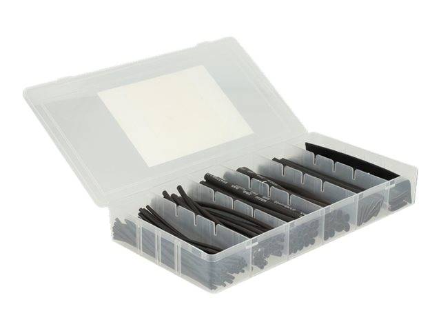 DeLOCK - Schrumpfschlauch - 10 cm - Schwarz (Packung mit 100)