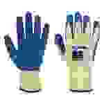 Portwest Cut B Latex Grip Handschuh Farbe: Gelb/Blau, Gr.: 9 (L)