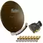 Antenne Fuba 74x84 cm Alu Braun DAA 780 + Premium X DELUXE Quad LNB 0,1 dB + 8x F-Stecker Antenne Fuba 74x84 cm Alu Braun DAA 780 + Premium X DELUXE Quad LNB 0,1 dB + 8x F-Stecker