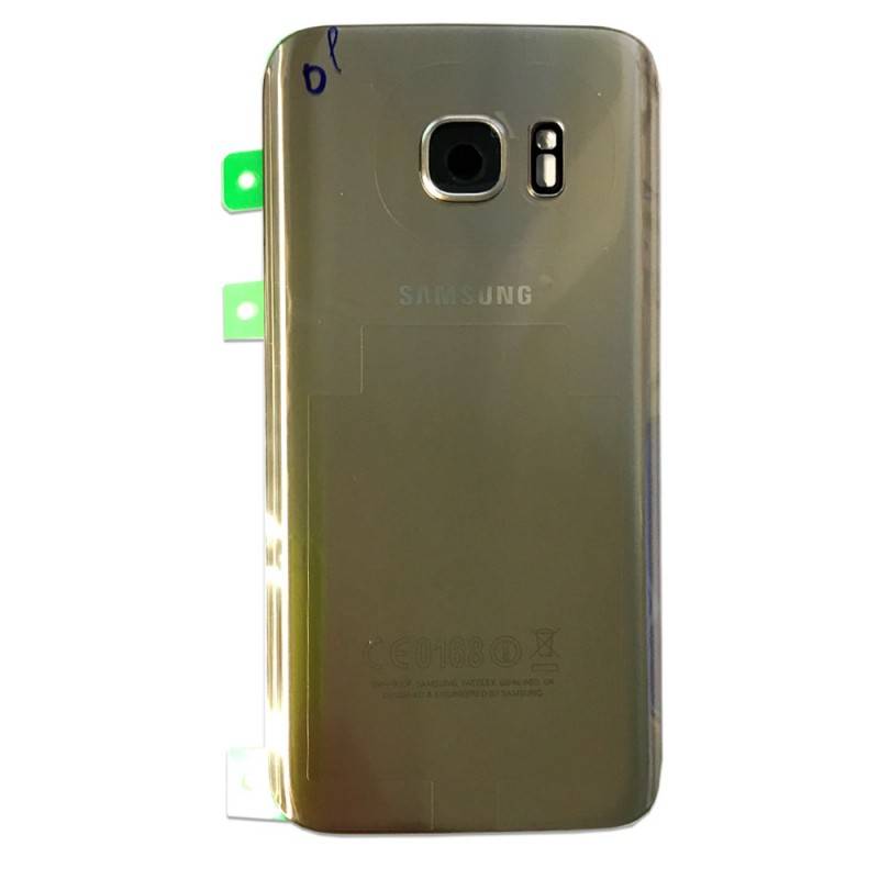 Samsung Akkudeckel Deckel für Galaxy S7 Edge G935 G935F + Klebepad Gold