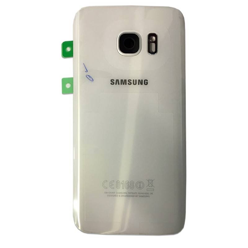 Samsung Akkudeckel Deckel für Galaxy S7 Edge G935 G935F + Klebepad Weiß